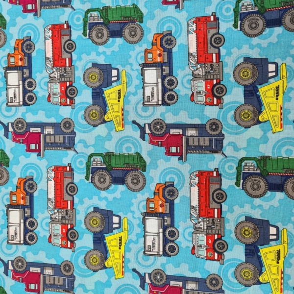 100% Cotton - Tonka Trucks